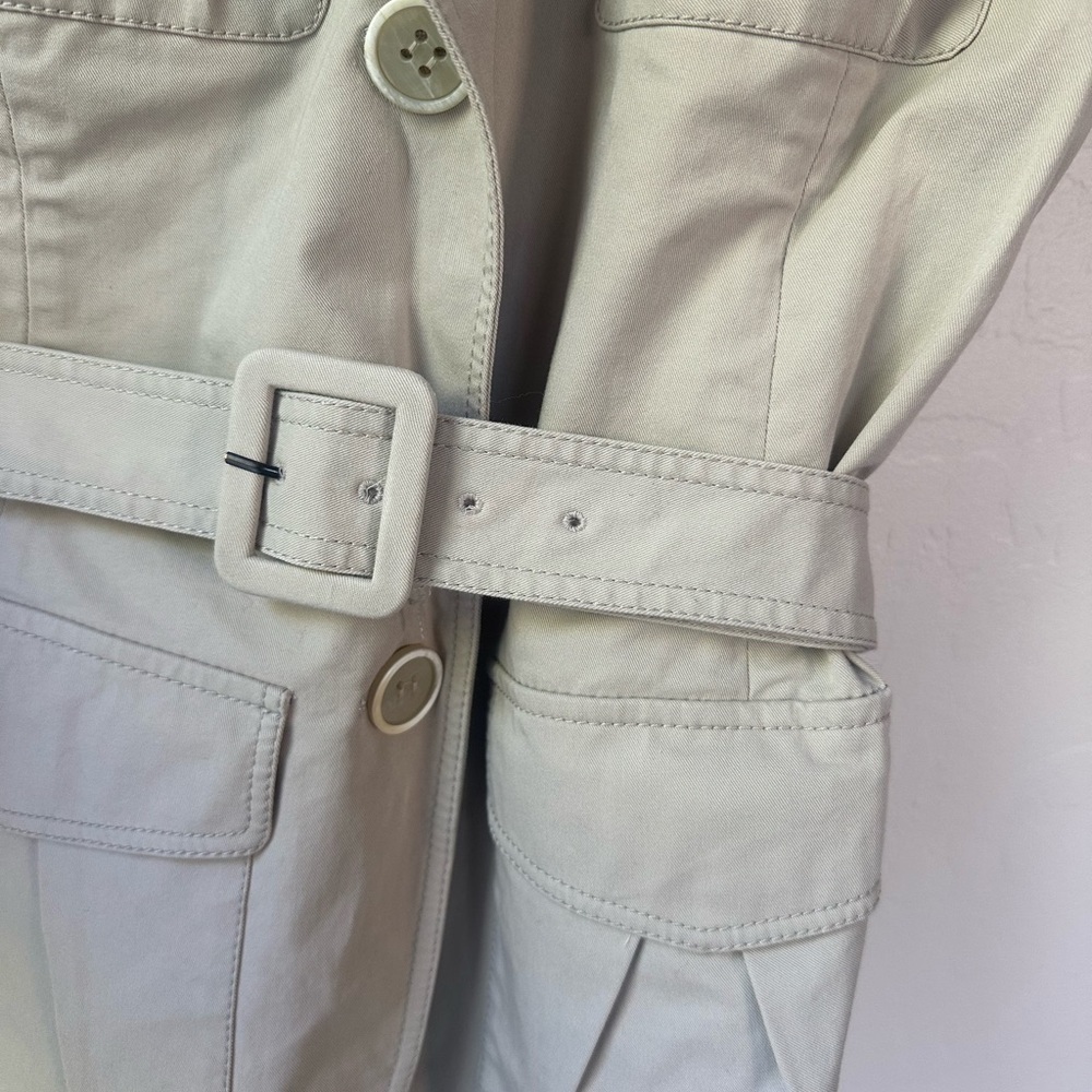 Lafayette 148 New York Tan Safari Cargo Vest Size 8 Utility Pockets - Picture 6 of 7